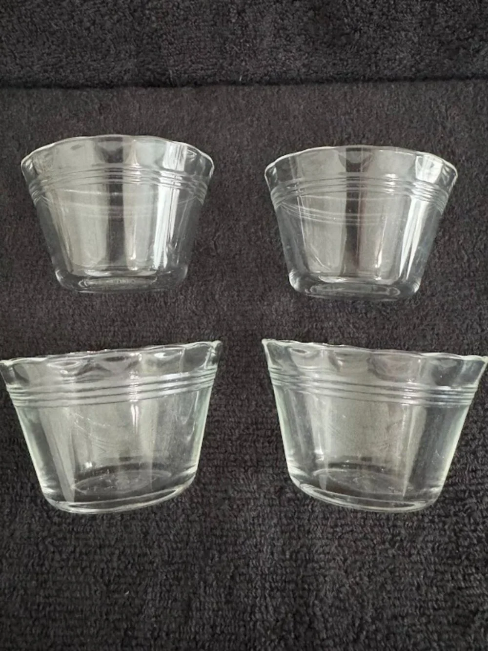 Vintage Pyrex 462 Clear Glass Custard Cups Set of 4